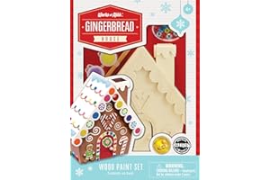 Works of Ahhh... Gingerbread House - Holiday Wood Paint Kit - Premium Quality, Educational, and Fun Activity for Kids and Families - Great Gift Idea for Holidays, Birthdays, and Everyday Playtime