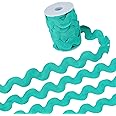 GORGECRAFT 10 Yards x 20-34mm Rick Rack Trim Green RIC Rac Ribbon Zig Zag Trim Wave Bending Fringe Trim Woven Braided Fabric Lace for DIY Sewing Crafts Wedding Clothes Gift Wrapping Party