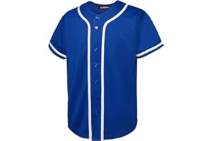 EALER BJ80 Series Mens Baseball Jersey Button Down Shirts Short Sleeve Hipster Hip Hop Sports Uniforms