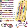 Friendship Bracelet Making Kit for Girls - DIY Arts and Crafts Toys for 6 7 8 9 10 11 12 Years Old, Cool Bracelet String Making Kits for Travel Activity, Best Birthday Gifts for Teen Girls