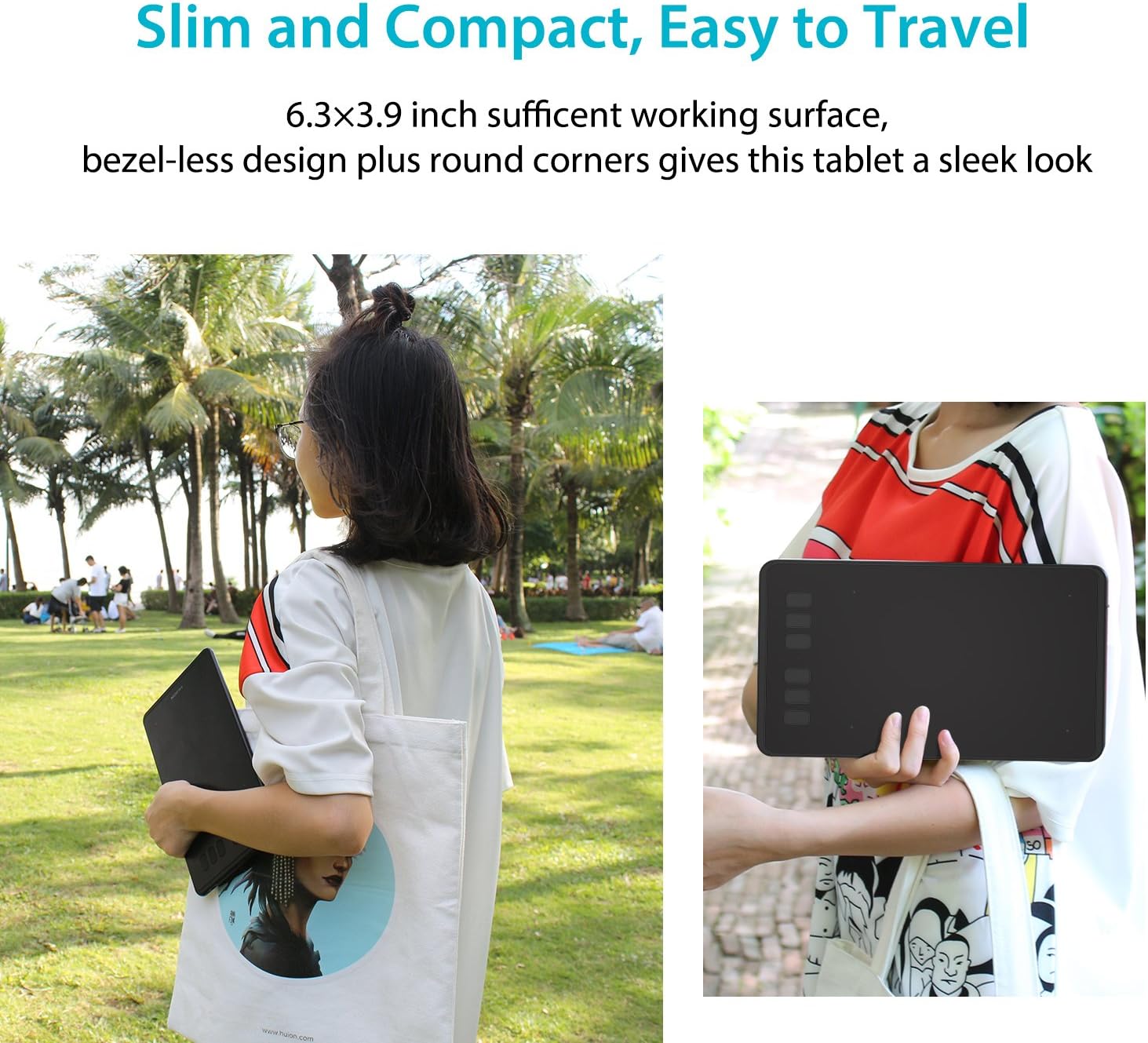 Huion Inspiroy H640P Graphics Drawing Tablet with Battery-Free Stylus and 8192 Pressure Sensitivity: Computers & Accessories