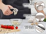 Zulay Kitchen Premium Garlic Press Set - Rust Proof, Easy-Squeeze Differs view 8
