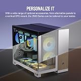 CORSAIR iCUE LINK 2500X RGB Small-Tower mATX Case White Dual Chamber view 8
