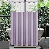 Gibelle Waffle Weave Shower Curtain with Mesh Top