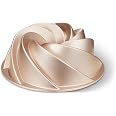 KITESSENSU Non-Stick Cake Pan, 9.5-Inch Aluminum Cake Mold, 8 Cup Fluted Heavy Duty Tube Pan, Durable Rust & Scratch-Resistan
