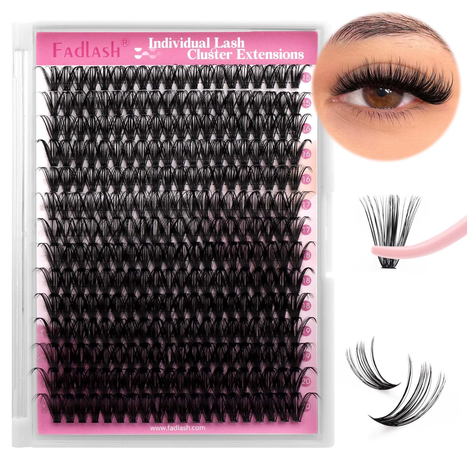 Individual Lashes Big Tray D Curl Lash Clusters 10D