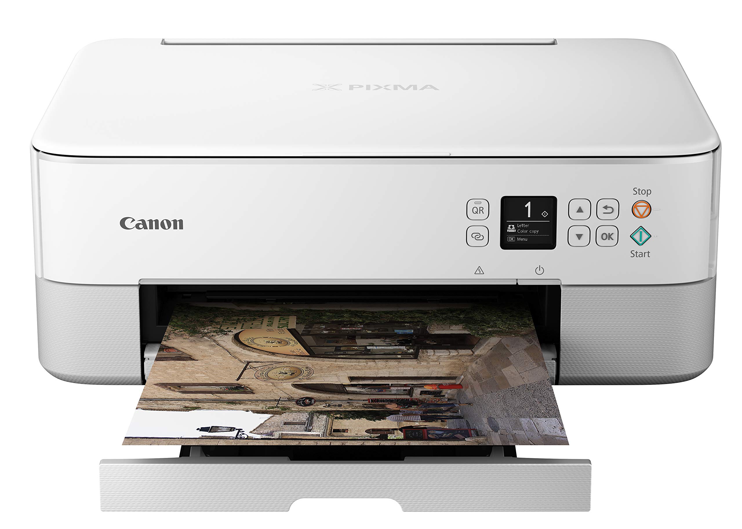 canon pixma ts5320 all in one wireless printer, scanner, copier with airprint, white, amazon dash replenishment ready