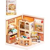 Rolife Super Creator Furry Friends' Home DIY Miniature House Kit, Snap-Fit Plastic 3D Puzzle No Glue Needed, Stackable Pet Store Room Decor Gift for Adults &amp; Teens, 89 PCS