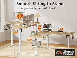 WALKINGDESK 75x61 Inches Reversible L Shaped