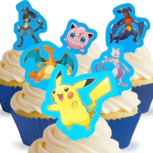 Pokemon 7.5" Round personalised birthday cake topper printed on icing