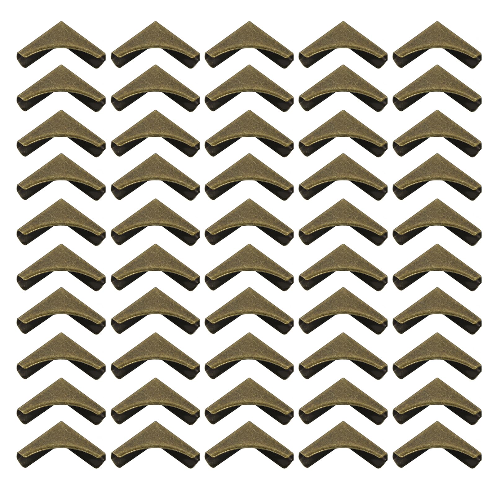 PATIKIL 22mm Metal Book Corners, 50pcs Photo Corners Book Corners Protector Retro Metal Decorative for Crafting Scrapbook Photo Album Book Binding, Bronze