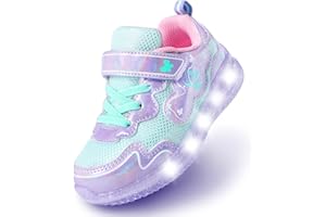 AMZKC ZKA Toddler Light Up Shoes for Girls Boys Size 5 to Size 13 Sparkle Walking Running Tennis Casual Fashion Sport