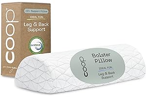 Coop Home Goods Four Position Adjustable Support Pillow, Half-Moon Shape with Memory Foam Insert, Wedge Pillow for Knee, Leg, Neck, Lumbar and Pressure Points Support