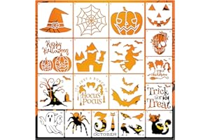 MYJMN Halloween Stencils for Shirts Reusable Halloween Ghost Paint Stencil for Crafts Door Mats Glass Crafts Cookie Baking Door Hanger Sign (spider18)