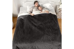 ESTINGO Electric Blanket Queen Size, 84"x90" Queen Heated Blanket with Dual Control of 5 Heating Levels & 10 Hours Auto Off, Fast Heating Blanket for Home Bedding Use, Dark Gray