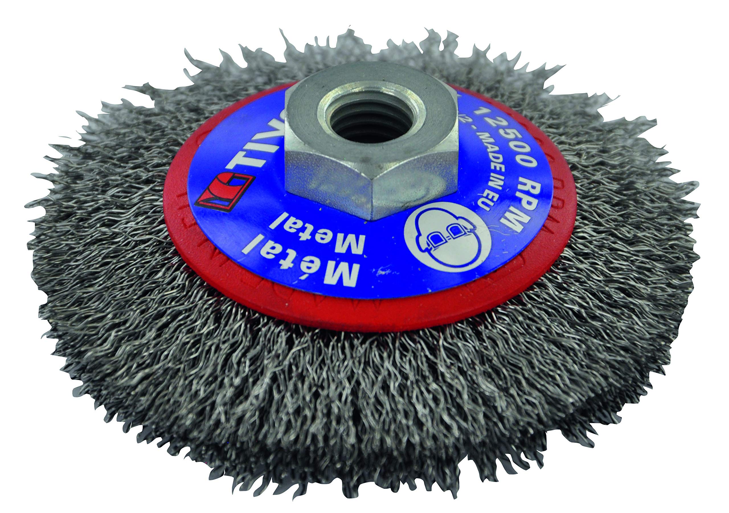 Tivoly XT202520138 Wavy Brush Diameter 100 mm - M14 Conical Steel - M14, 100