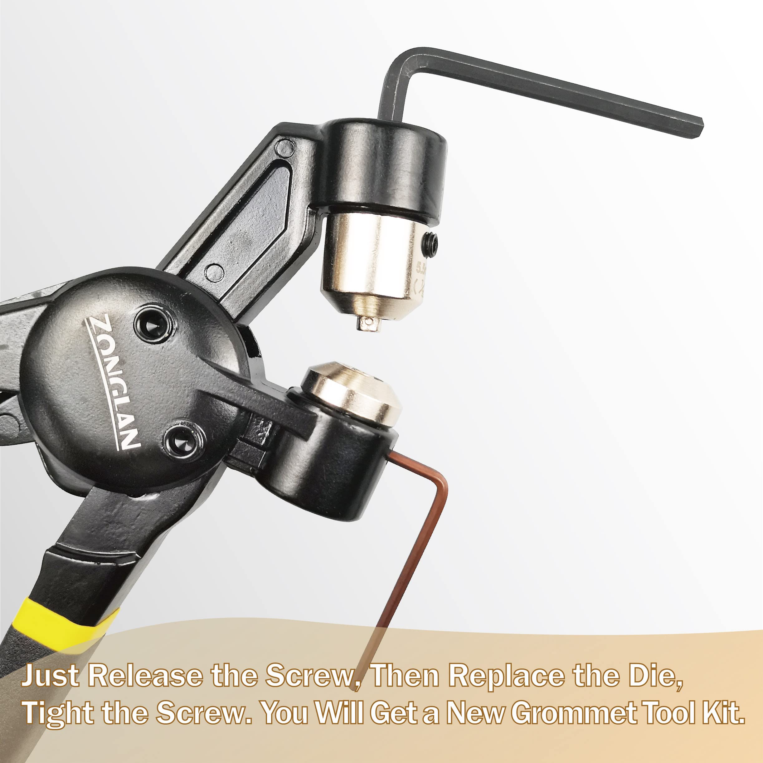 ZONGLAN Grommet Tool Kit, Eyelet Tool Multi-Purpose