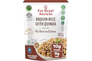 Eat Regal Brown Rice with Quinoa, Nutty & Wholesome, Always Fluffy, No Clump & No Kneading, Ready in 1.5 Minutes, 10g Protein