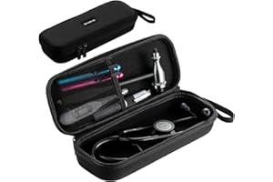 caseling Stethoscope Case For 3M Littmann Classic III, Lightweight II S.E, Cardiology IV Diagnostic, MDF Acoustica - Hard Case for Medical Tools with Pocket for Nurse Accessories - EVA Nursing Holder