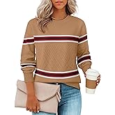 ZESICA Women's 2026 Fall Winter Sweaters Casual Long Sleeve Crew Neck Loose Knitted Pullover Sweater Tops