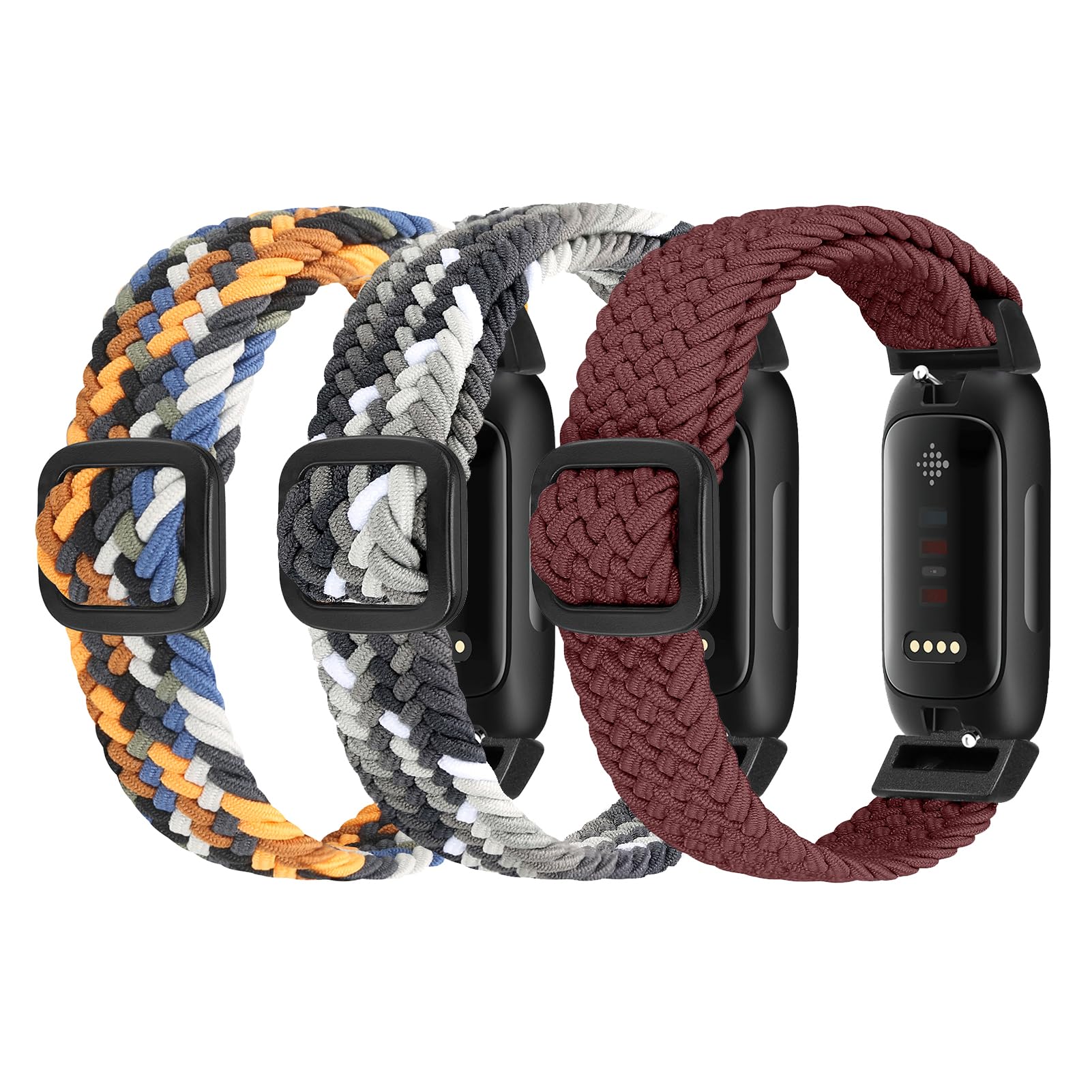 Ecogbd Elastic Nylon Replacement Strap Compatible with Fitbit Inspire 3/Inspire 2/Inspire/Inspire HR/Ace 3/Ace 2, Soft Fabric Adjustable Breathable Sport Wristband for Women Men