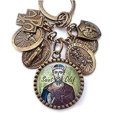 St. Olaf of Norway Keychain, Necklace or Clip, Patron Saint, Catholic Confirmation Gift