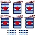 ASVP Shop Handy Dandy Josh Notebooks - Pack of 6 Notebooks With 6 Black Blue Striped Crayons