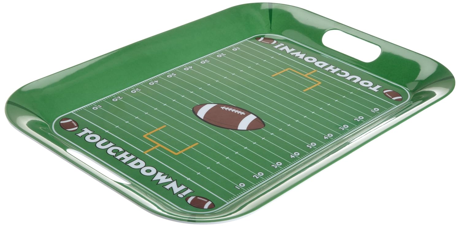 DII Game Day Football Field Melamine Serving Tray