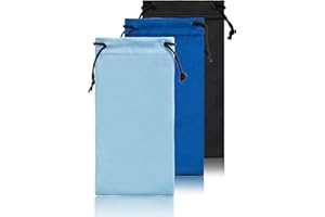 TRIUMPH VISION Soft Eyeglass Pouch 3 Pack - Pouch for glasses Microfiber Screen Cleaning Bag