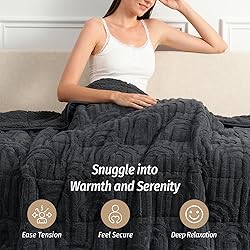 Wemore Jacquard Fleece Weighted Blanket Queen Size