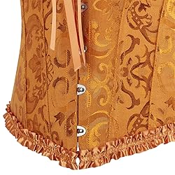 Women's Lace Up Boned Overbust Corset Bustier