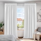 Deconovo Thermal Insulated Pencil Pleat Blackout Curtains 2 Panels Silver Grey