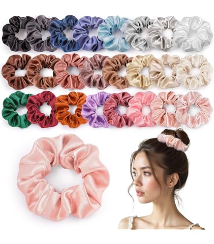 Amazon.com : 12 Pcs Large Velvet Scrunchies for Thick Long  display picture 3