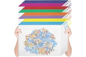 YOPCDJ 24pcs Mesh Zipper Pouch Bags, Large A3 17x12 Inches Reusable Zipper Bags Puzzle Storage 8 Colors Multipurpose for Board Games Travel Office Supplies and Home Organization