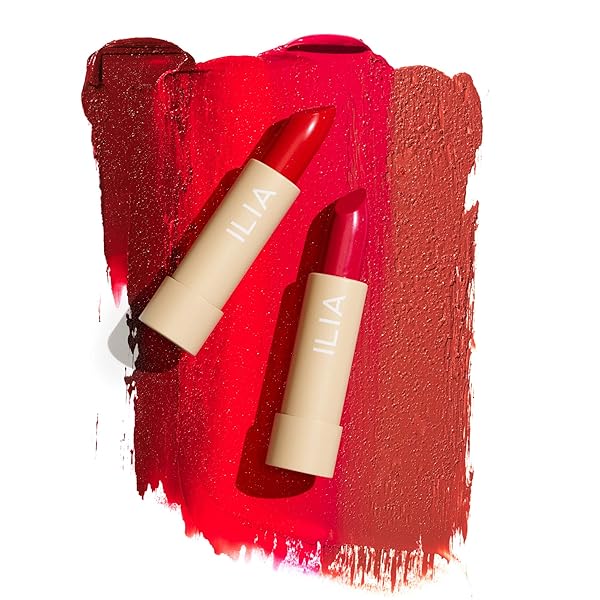 ILIA – COLOR BLOCK LIPSTICK | NON-TOXIC, VEGAN, CRUELTY-FREE, HYDRATING + LONG LASTING, NO BUDGE COLOR WITH FULL COVERAGE (FLAME (FIRE RED WITH WARM UNDERTONES), 0.14 OZ | 4 G)