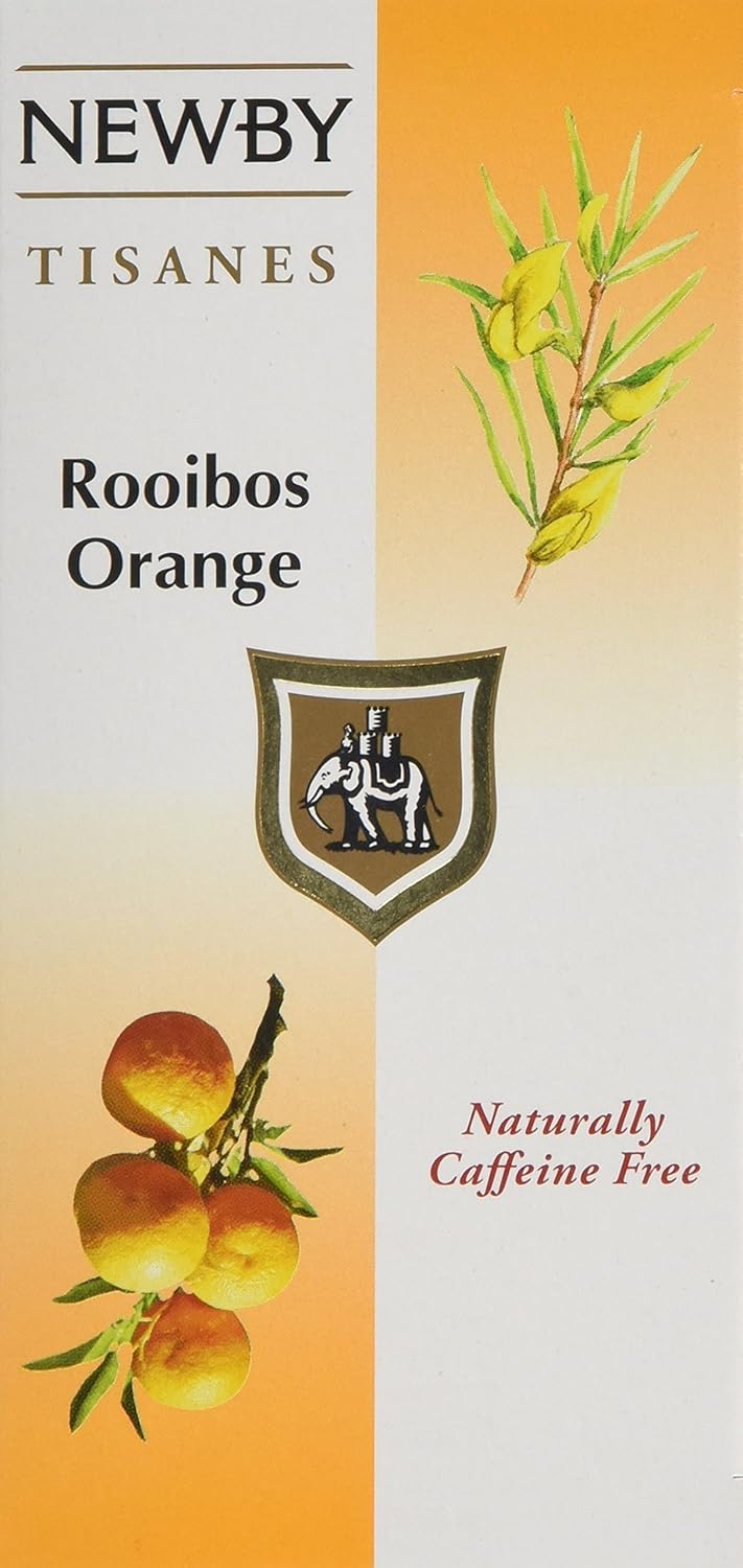 Newby Teas Classic Rooibos Orange Tea Bags (Pack of 1, Total 25
