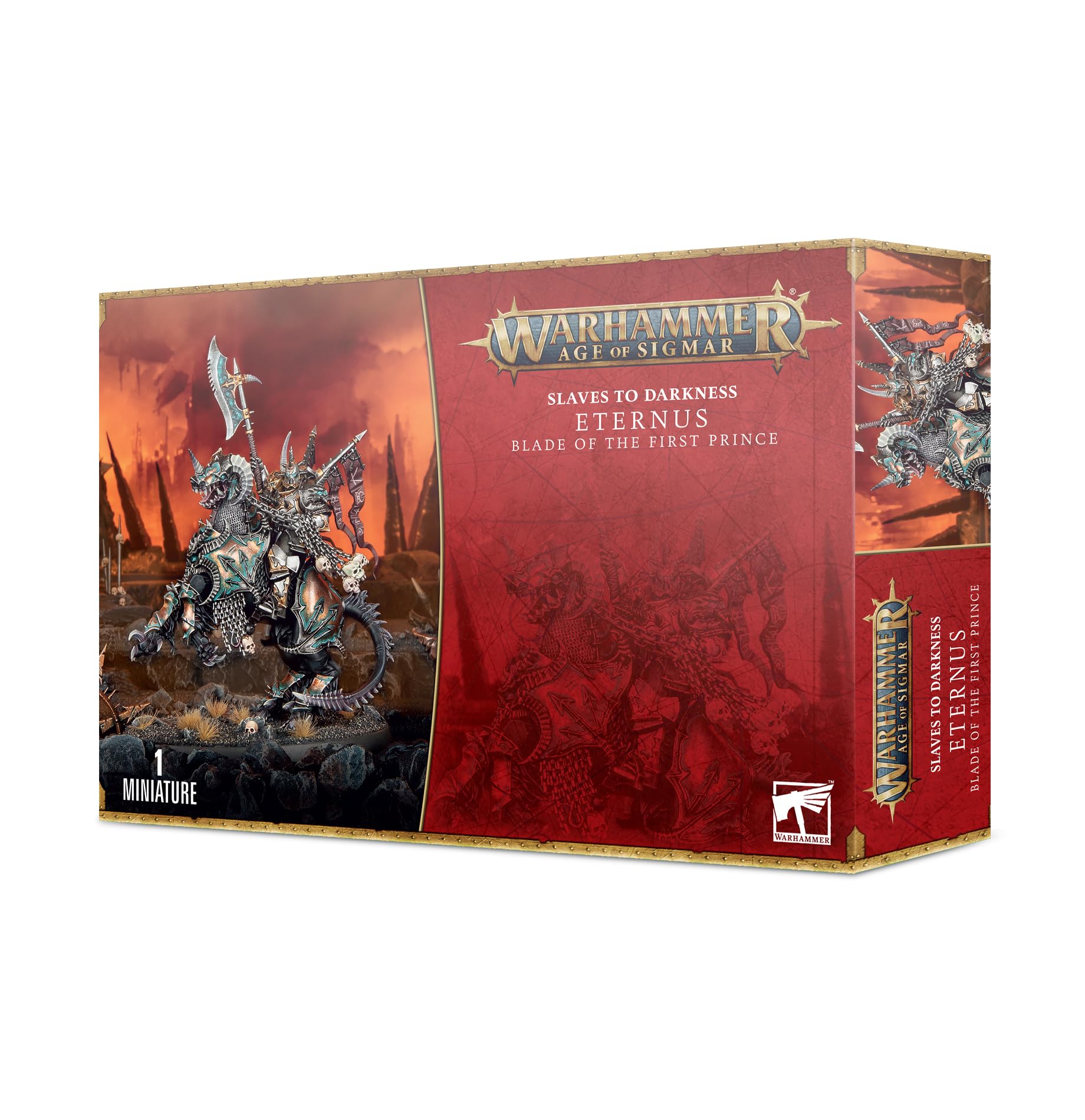 Games Workshop - Warhammer - Age of Sigmar - Slaves to Darkness: Eternus Blade of The First Prince/Chaos Lord on Daemonic Mount, Black