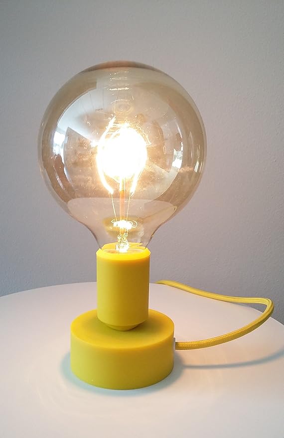 title=Tavolotto Lampada da tavolo moderna- Portalampada E27- Design silicone colorato