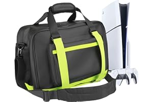 Ezgnuk Carrying Case for PS5 Console, Protective Travel Case for PS 5, Large Capacity Storage Bag Compatible with Playstation 5, Game Discs and Accessories