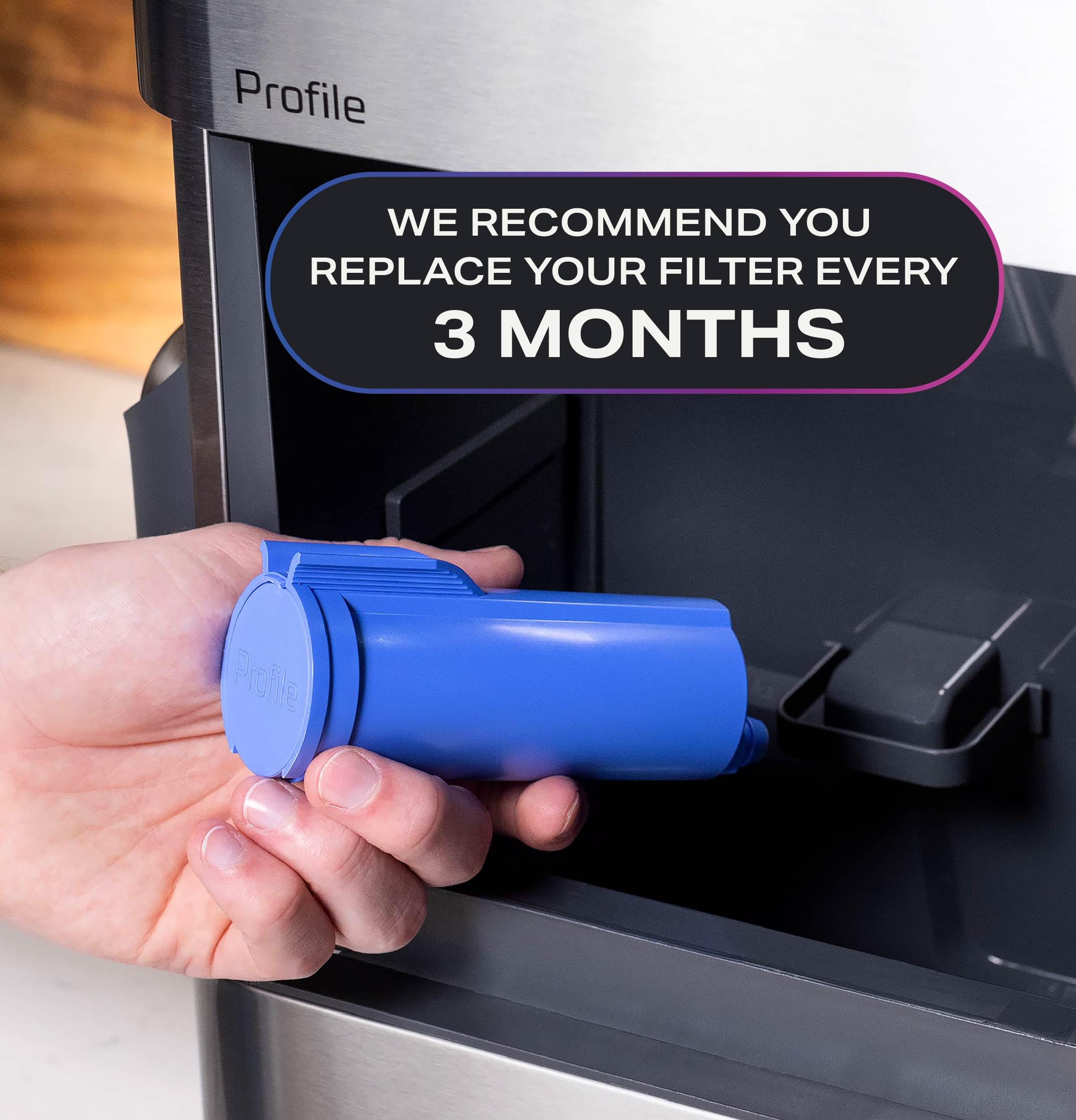 GE Profile Scale Inhibiting Filter, Replacement Water Filter for Opal Nugget Ice Maker, Cleans and Filters Water for Fresh Ice, Replace Every 3 Months for Best Results, Easy Install, 1 Pack