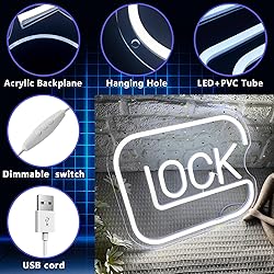 Lock Neon Signs for Wall Decor,Dimmable Game Neon