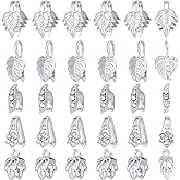 SUPERFINDINGS 30Pcs Brass Pendant Pinch Bails 5 Style Rhinestone Ice Pick Pinch Bails Platinum Snap On Jewelry Clasp Bails Clasp for Jewelry Making