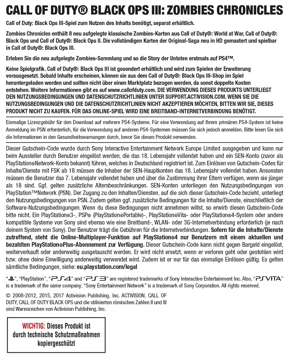 Call Of Duty Black Ops Iii Zombies Chronicles Edition Dlc Ps4 Download Code Deutsches Konto Amazon De Games