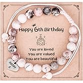 AHAETH Happy 6th Birthday Gift Bracelet for 6 Year Old Bday Little Presents Age 6-year-old Jewelry for 6