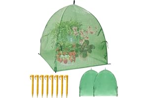 CHPPEY 2 PCS Winter Plant Warm Covers - Raised Bed Cover, Garden Row Accelerator, Warm Tent Freeze Protection Humidity Domes for Germination, Seedling Propagation Protecting Plants from Animals