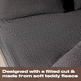 Brentfords Teddy Fleece Fitted Sheet Double Charcoal Grey Soft Warm view 4