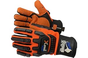 XPro Impact Gloves for Men and Women, w/Synthetic Leather w/ANSI Cut A8, Puncture 3 & Impact 3, All Purpose Utility Work Glov