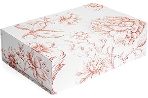 Sorarto Luxury Keepsake Gift Box | Pink Floral Decorative Boxes with Magnetic Lids for Presents, Wedding Memory Box, and Bridal Gifts. 11.5" x 7.5" x 3.5"
