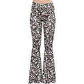 Daisy Del Sol High Waist Comfy Stretch Boho 70s Bell Bottom Fit to Flare Lounge Yoga Pants