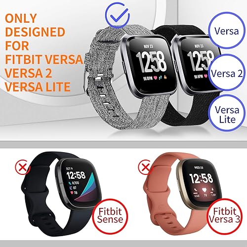 Vancle Bracelet Compatible Avec Bracelet Fitbit Versa 2/Versa/Versa Lite Pour Femmes Hommes